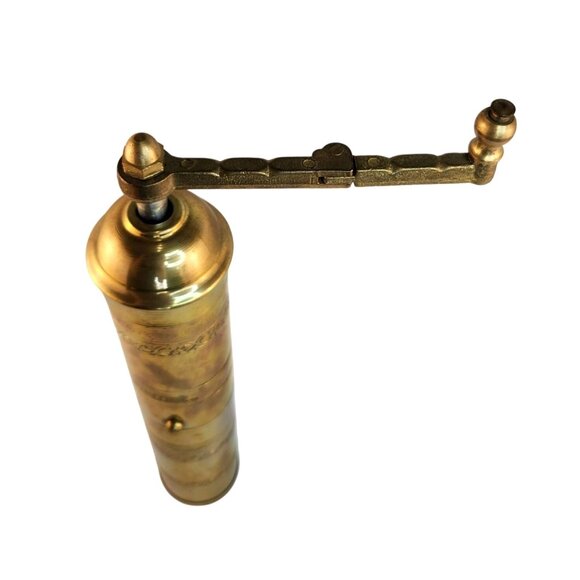 Frugal Gourmet Tall Brass Manual Pepper Mill Grinder 11" Made In Greece - Picture 2 of 8